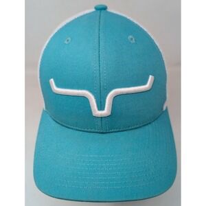 Kimes Ranch Hat Adjustable Snapback Weekly Trucker Baseball Cap Mesh Teal White